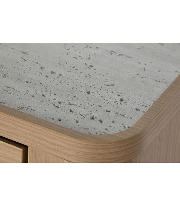 CÓMODA MARMOL MDF TRAVERTINO