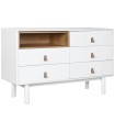 CÓMODA MDF PU BLANCO 120X40X75 CM