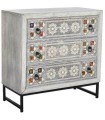 CÓMODA MANGO CERÁMICA BEIGE 80X38X80 CM
