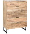 CÓMODA MANGO METAL NATURAL 80X40X115 CM