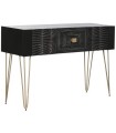 CONSOLA MANGO METAL MANDALA NEGRO 120X38X76 CM