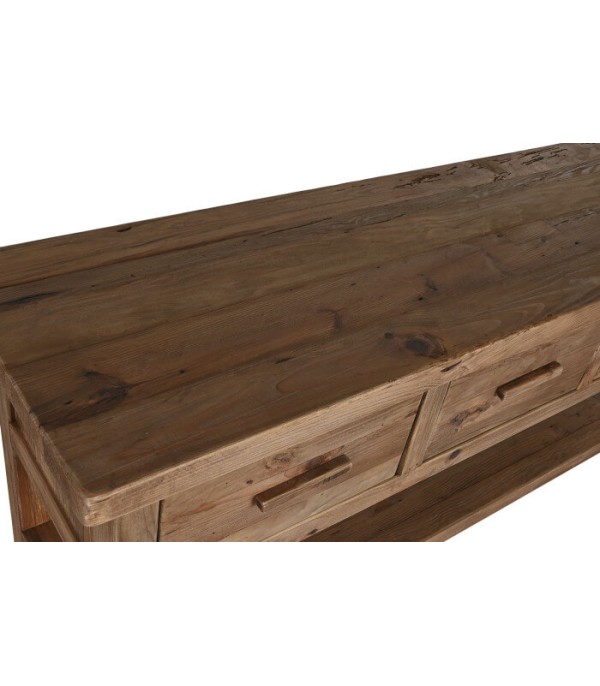CONSOLA MADERA RECICLADA PINO NATURAL