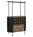 BOTELLERO ABETO METAL NEGRO 90X36X150 CM
