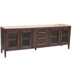 MUEBLE TV MANGO MARMOL TRAVERTINO 180X40X55 CM