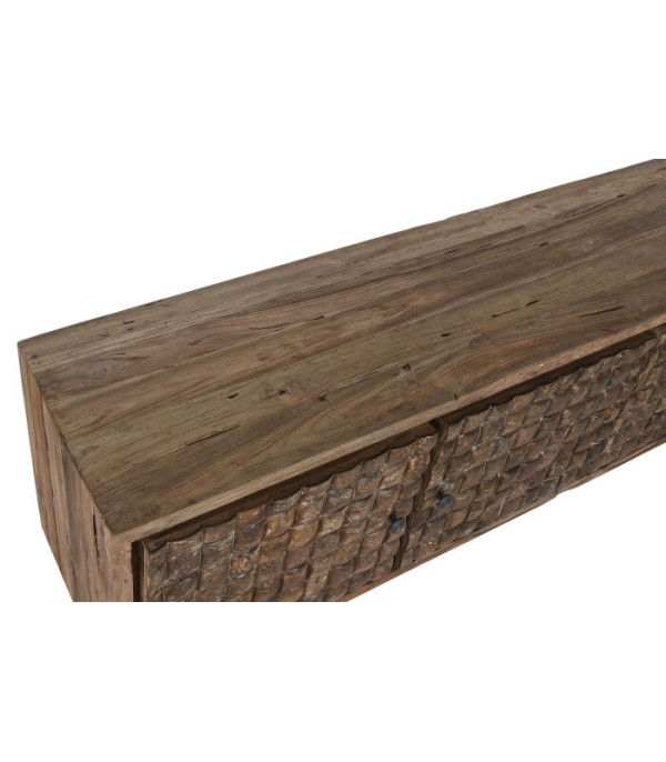 MUEBLE TV TECA RECICLADA COCO 4 PUERTAS