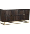 BUFFET MANGO METAL MARRÓN OSCURO 157,5X47X76,2 CM