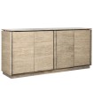 BUFFET MADERA MÁRMOL TRAVERTINO NATURAL 180X40X85 CM