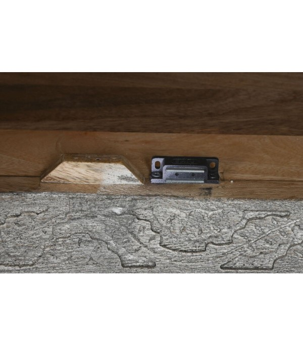 MUEBLE TV MADERA TALLADO GRIS