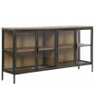APARADOR MADERA METAL NATURAL 180X40X90 CM