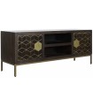 MUEBLE TV ACACIA METAL MARRÓN 140X40X55 CM