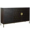 BUFFET ACACIA METAL MARRÓN OSCURO 160X40X90 CM