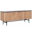 MUEBLE TV ACACIA MÁRMOL NEGRO 145X45X60 CM