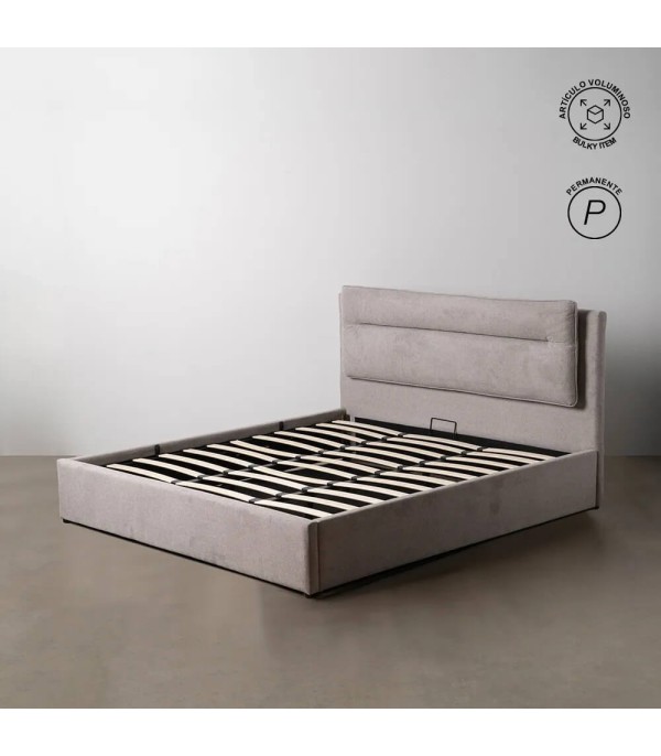 CAMA CANAPÉ GRIS TEJIDO DORMITORIO