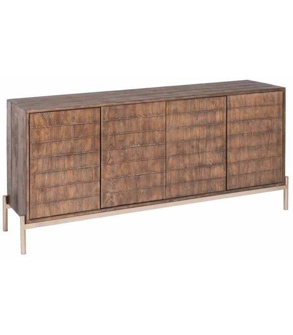 APARADOR MARRÓN MADERA HIERRO