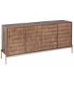 APARADOR MARRÓN MADERA HIERRO 179,50 X 45 X 84,50 CM