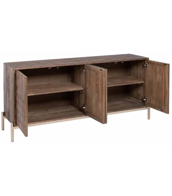 APARADOR MARRÓN MADERA HIERRO