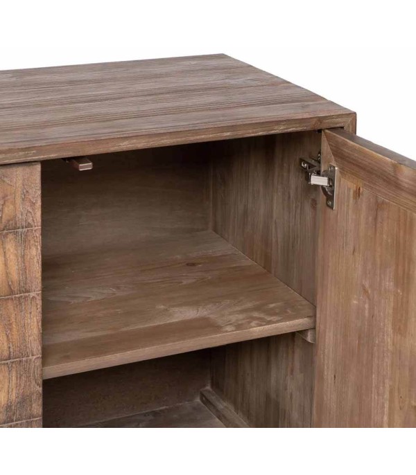 APARADOR MARRÓN MADERA HIERRO