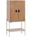ARMARIO BLANCO NATURAL MADERA METAL 70 X 40 X 172 CM