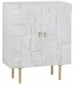 ARMARIO BLANCO ORO MADERA METAL 92 X 43 X 116 CM