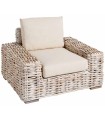SILLÓN BLANCO ROZADO RATTAN