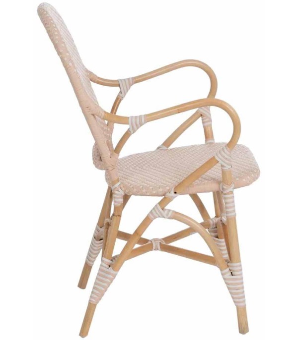 SILLA CON BRAZOS NATURAL BEIGE RATÁN