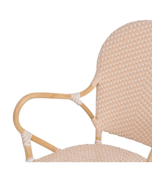 SILLA CON BRAZOS NATURAL BEIGE RATÁN