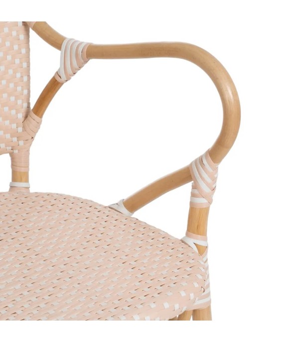 SILLA CON BRAZOS NATURAL BEIGE RATÁN