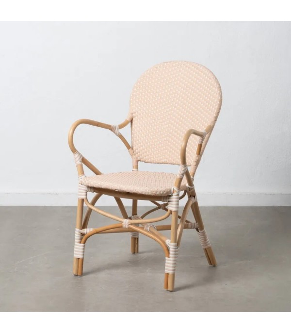 SILLA CON BRAZOS NATURAL BEIGE RATÁN