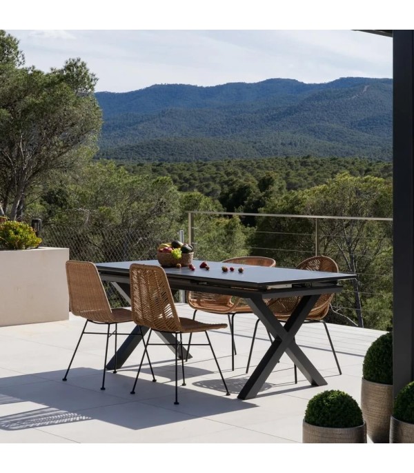 MESA COMEDOR EXTENSIBLE ANTRACITA