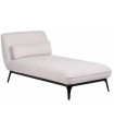 CHAISE LOUNGE CREMA TEJIDO METAL