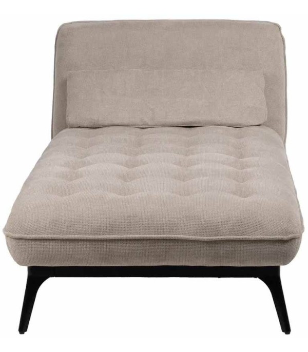 CHAISE LOUNGE TAUPE TEJIDO METAL