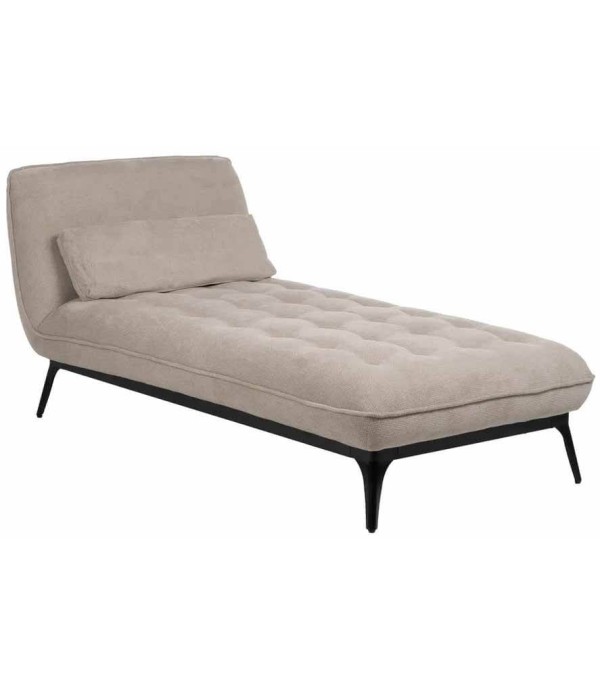 CHAISE LOUNGE TAUPE TEJIDO METAL