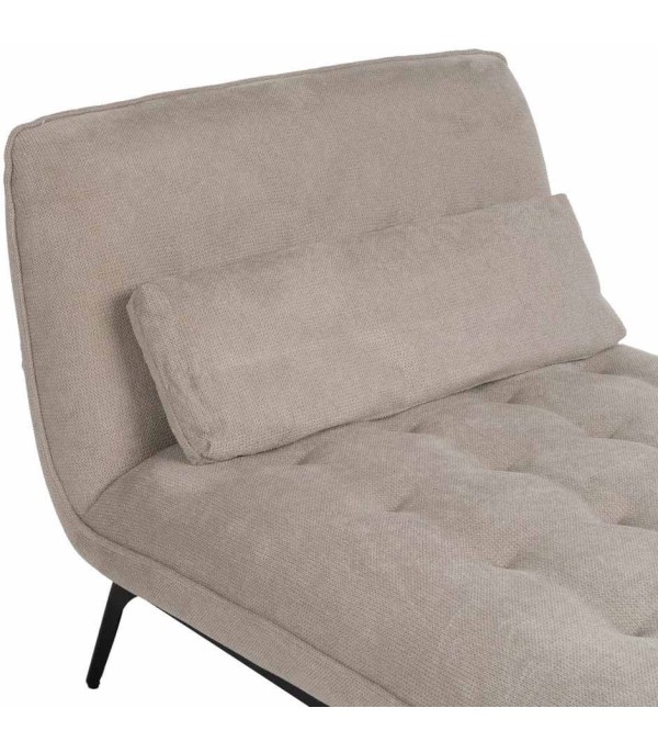 CHAISE LOUNGE TAUPE TEJIDO METAL