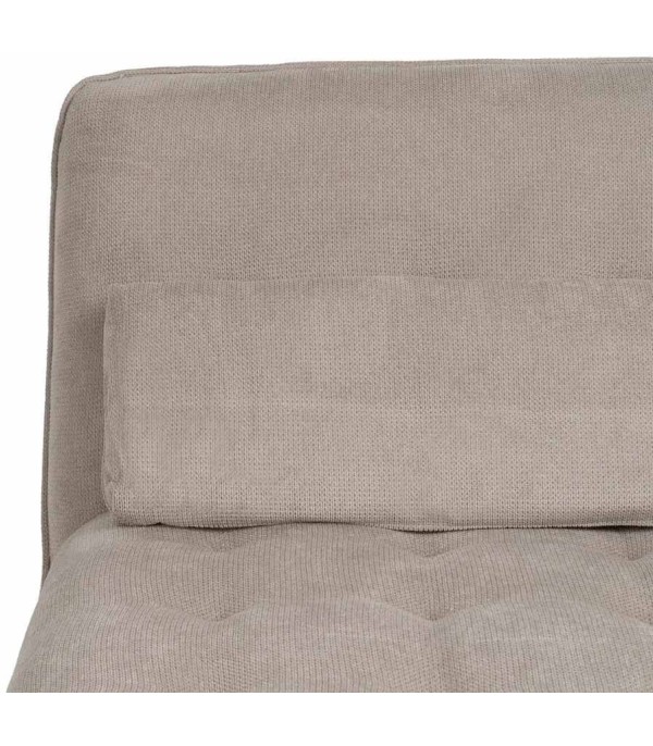 CHAISE LOUNGE TAUPE TEJIDO METAL
