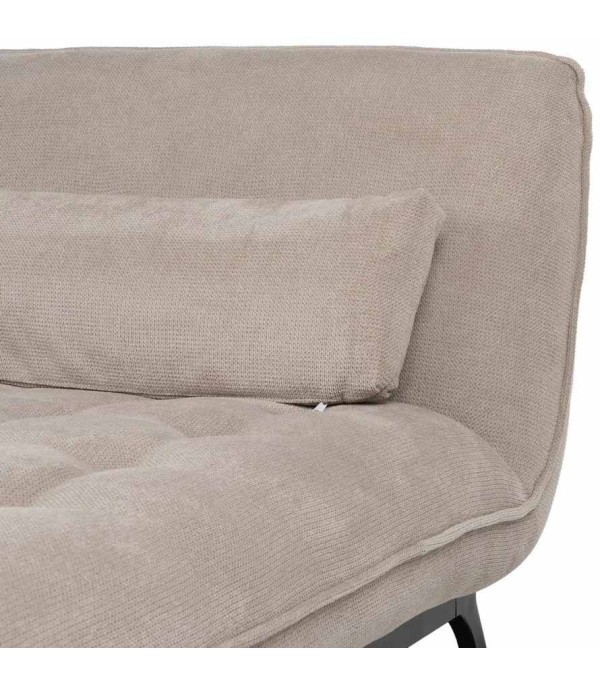 CHAISE LOUNGE TAUPE TEJIDO METAL