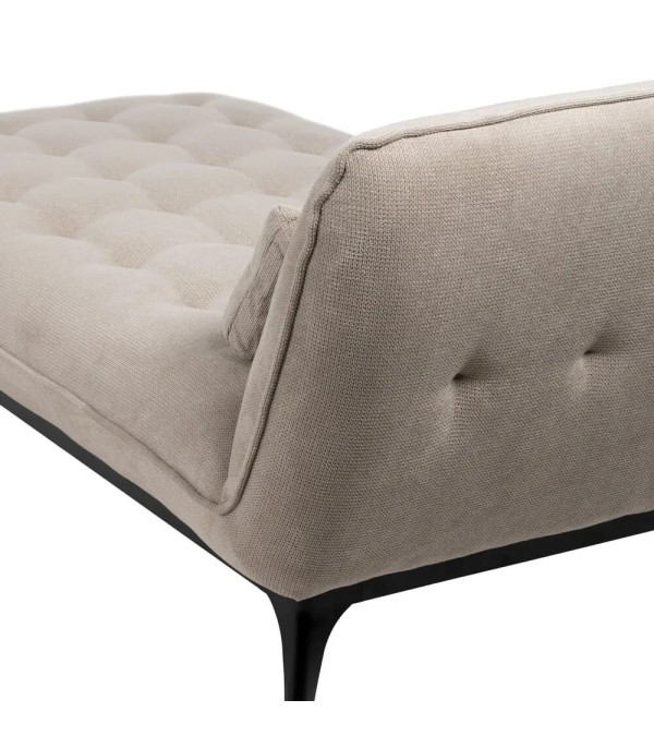 CHAISE LOUNGE TAUPE TEJIDO METAL