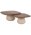 SET DE 2 MESAS CENTRO MADERA METAL
