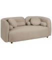 SOFÁ 2 PLAZAS BEIGE TEJIDO MADERA