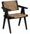 SILLA NATURAL NEGRO MADERA 56 X 62 X 76,50 CM