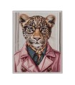 CUADRO LEOPARDO TEJIDO 85 X 110 CM