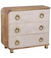 CÓMODA BLANCO NATURAL MADERA DE MANGO 91 X 38,50 X 83 CM
