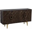 APARADOR MARRÓN MADERA DE MANGO HIERRO 152 X 40 X 82 CM