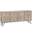 APARADOR BLANCO ROZADO MADERA DE PINO 200 X 40 X 85 CM