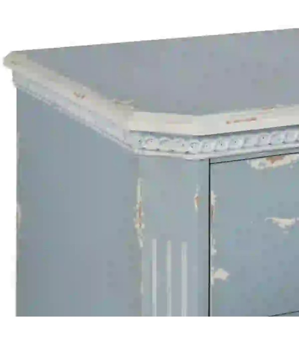 CÓMODA GRIS AZULADO MADERA