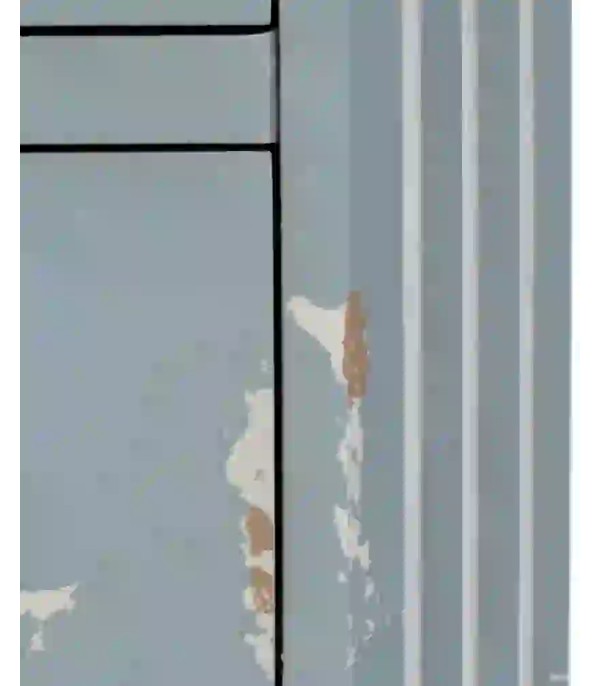 CÓMODA GRIS AZULADO MADERA