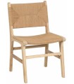SILLA NATURAL MADERA TECA FIBRA NATURAL 52 X 58 X 85 CM