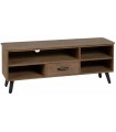 MUEBLE TV NATURAL NEGRO MADERA METAL 150 X 41 X 59 CM