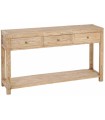 CONSOLA DE ENTRADA NATURAL MADERA MINDI 150 X 35 X 85 CM
