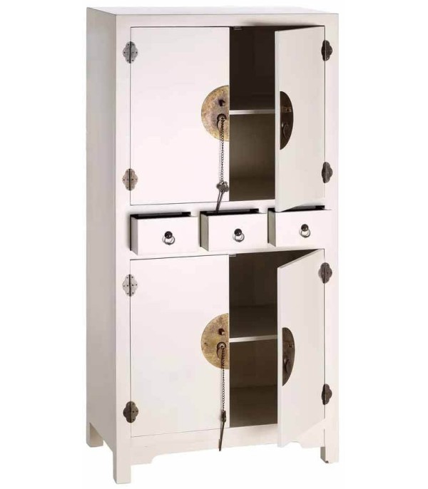 MUEBLE AUXILIAR BLANCO ORIENTAL