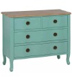 CÓMODA TURQUESA MADERA 93 X 38 X 78 CM